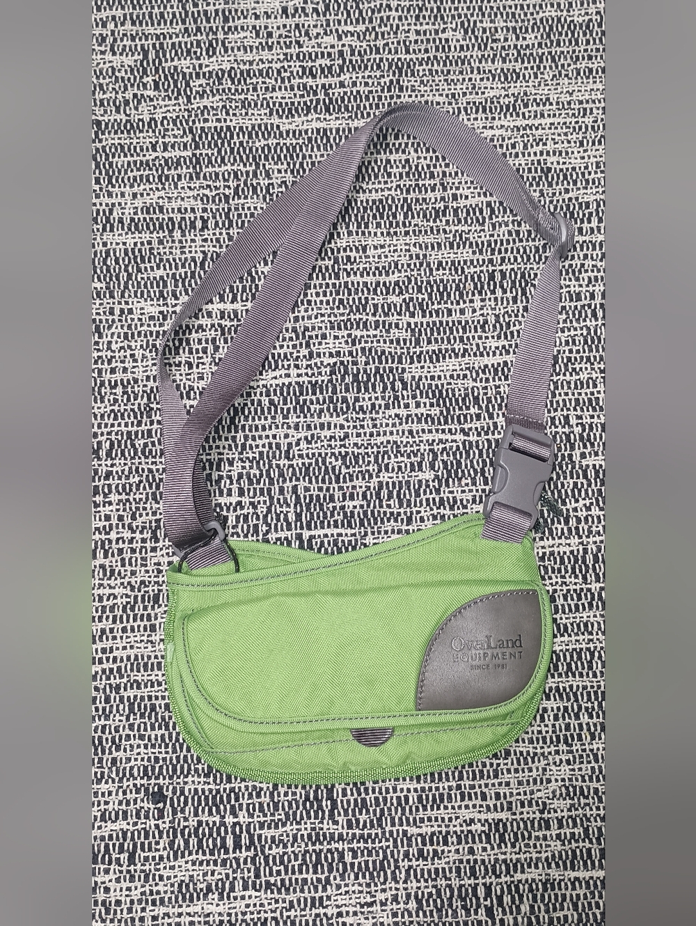 OverLand Green Gray Multiple Pocket Adjustable Cross Body
